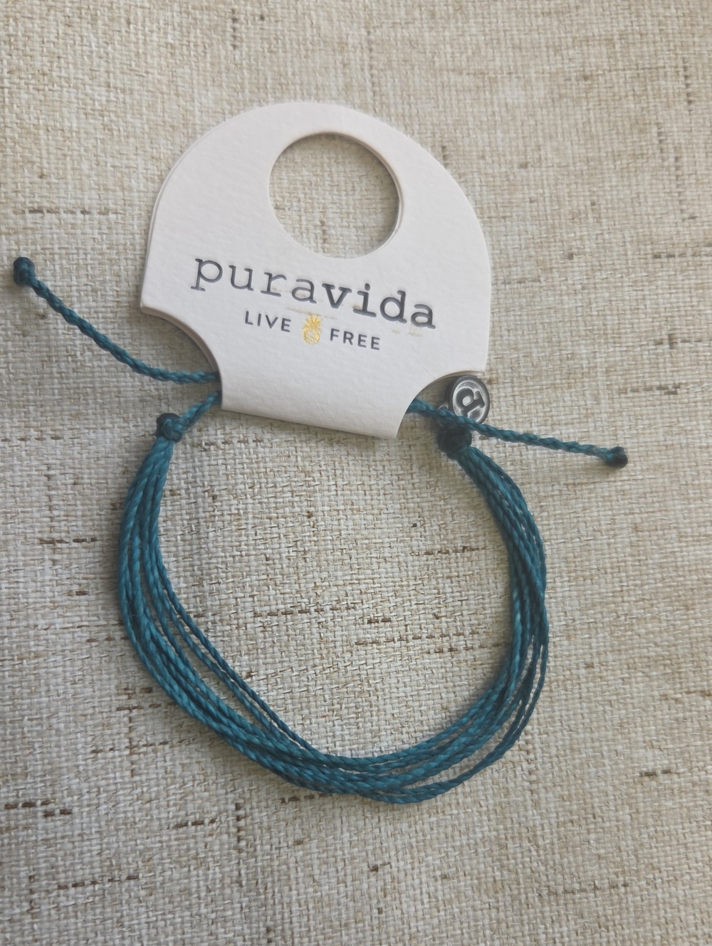 Pura Vida Teal Multi-Strand Waxed Cord Bracelet